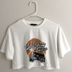 White cropped t-shirt